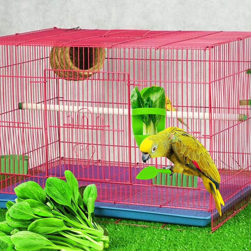 Lanfly 2pcs Bird Parrot Cuttlebone Holder with Perches Cuddle Bone Feeding Racks Cage Bowl Stand Kit for Bird Parrot Cockatiels Parakeets Supplies - PawsPlanet Australia