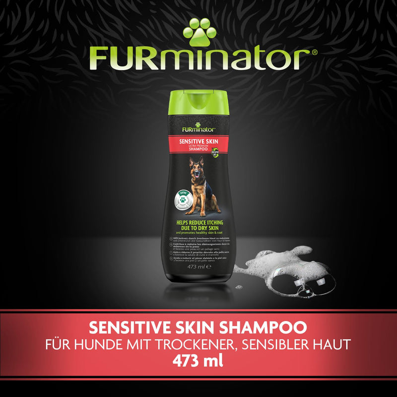 FURminator Sensitive Skin Dog Shampoo - Premium Shampoo for Dogs with Sensitive Skin, Reduces Itching Caused by Dry Skin, 473ml - PawsPlanet Australia