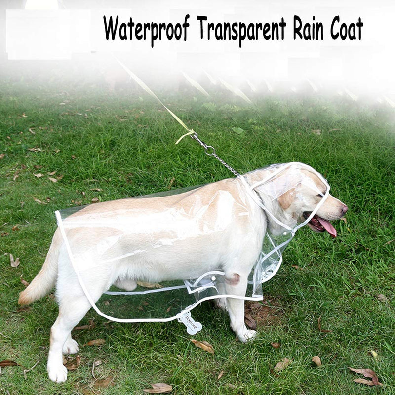 [Australia] - Bonaweite Dog Raincoat with Hood Poncho, Waterproof Transparent Rain Coat, Lightweight Rain Jacket Clothes for Big Dogs XXXXXL 