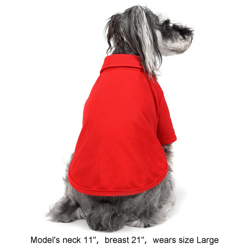 [Australia] - Alfie Pet - Jason Solid Color Polo Shirt - Color: Red, Size: XS 