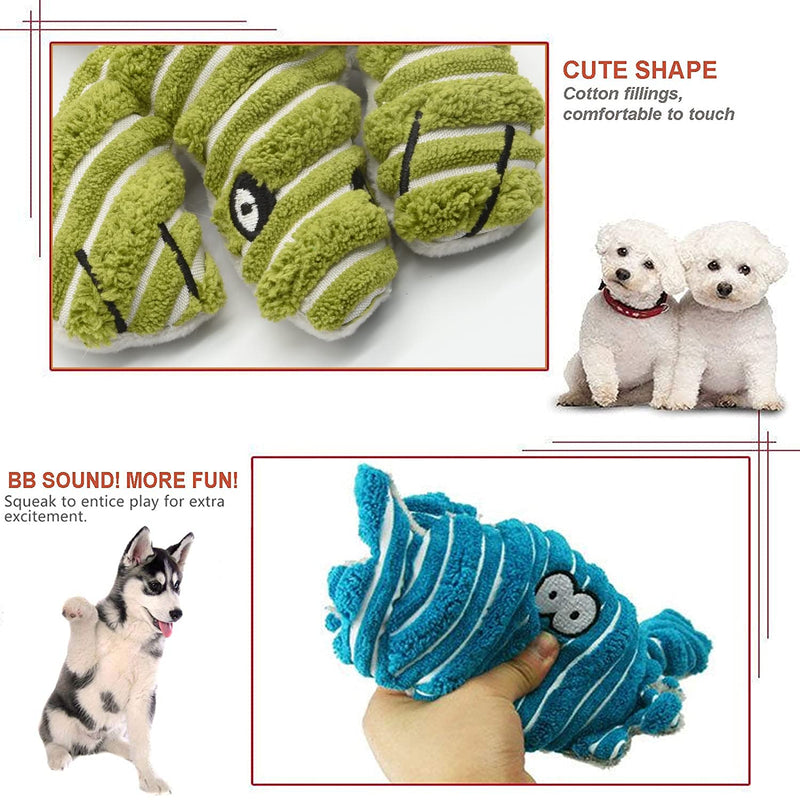 Dog Squeaky Toy Dog Soft Toy Plush Dog Toy, Octopus Tough Dog Toys with Crinkle Paper for Small Medium and Large Dog Playing (3PCS) - PawsPlanet Australia