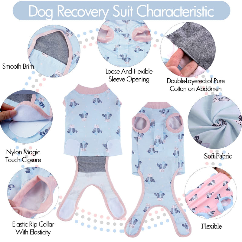 Post Surgery Recovery Suit for Dogs and Cats, Recovery Shirt for Male Female Dogs Abdominal Wounds Bandages Cone E-Collar Alternative Anti-Licking Pet Surgical Recovery Snuggly Suit XL Blue - PawsPlanet Australia