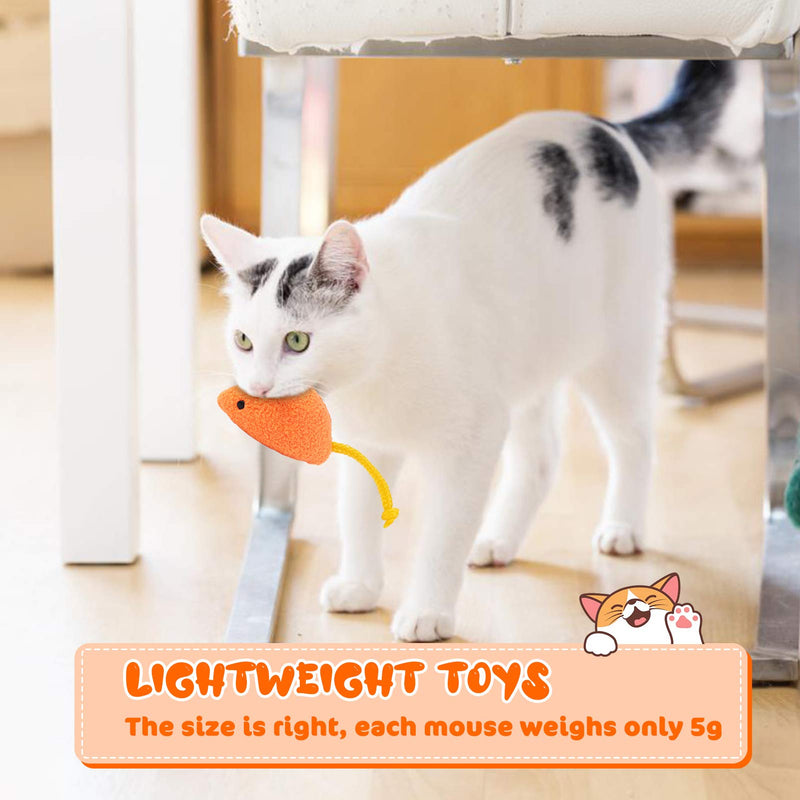 Dorakitten 6PCS Cat Toy Mouse Plush Realistic Cute Kittens Mice Toy Cat Bite Toy Catnip Toy - PawsPlanet Australia