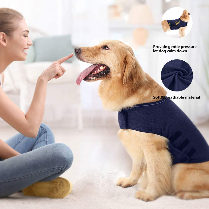 Dog Anxiety Vest, Stress Relief Calming Coat for Small, Medium and Large Dogs, Dog Calming Solution Jacket for Fireworks,Travel and Separation (Blue, XS) Blue X-Small - PawsPlanet Australia