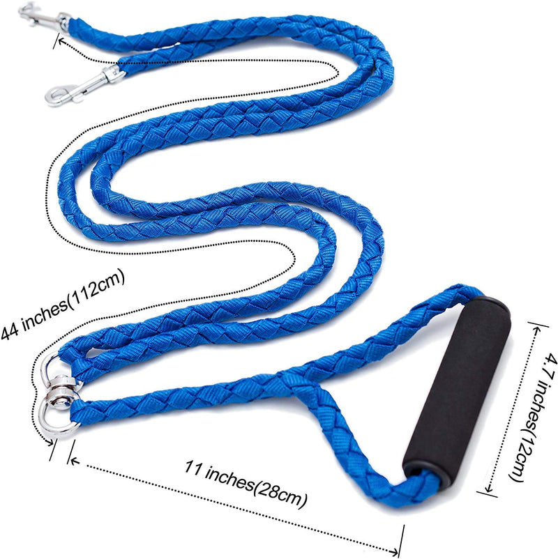 Locisne No Tangle Dual Dog leash for 2 Dogs Nylon 1.4m (Blue) Blue - PawsPlanet Australia