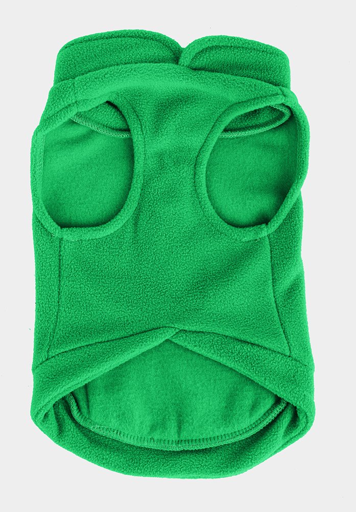 EXPAWLORER Fleece Autumn Winter Cold Weather Dog Vest Harness Clothes with Pocket for Small Dogs X-Small Green - PawsPlanet Australia