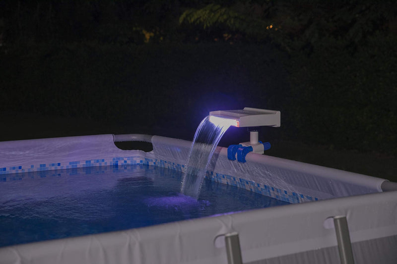 Bestway BW58619 Flowclear Soothing Waterfall, Above Ground Pool Accessory with LED Lights, Multicolor - PawsPlanet Australia