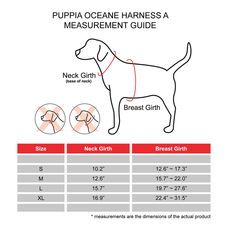 [Australia] - Puppia Oceane Harness A Puppia Ocean Harness A Large MELANGE GREY 