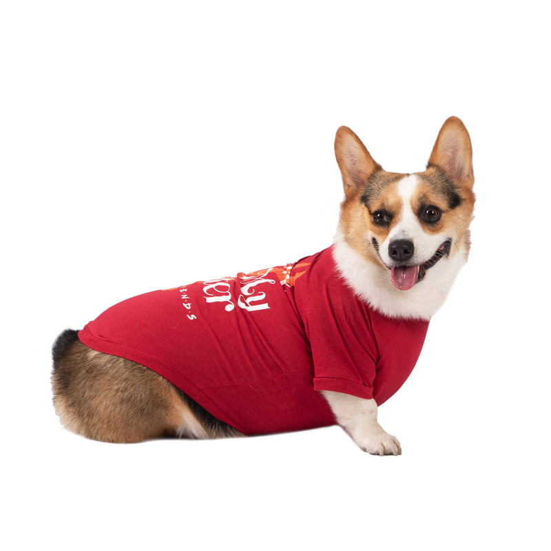 [Australia] - Warner Bros Friends TV Show "You're My Lobster" Dog T Shirt in Red | Soft and Comfortable Dog Shirt, Available in Multiple Sizes | Machine Washable Pull-Over Dog Tshirt Large 