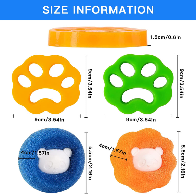 Pack of 6 lint balls for washing machine, reusable washing machine hair catcher, pet hair remover washing machine for removing pet hair - PawsPlanet Australia