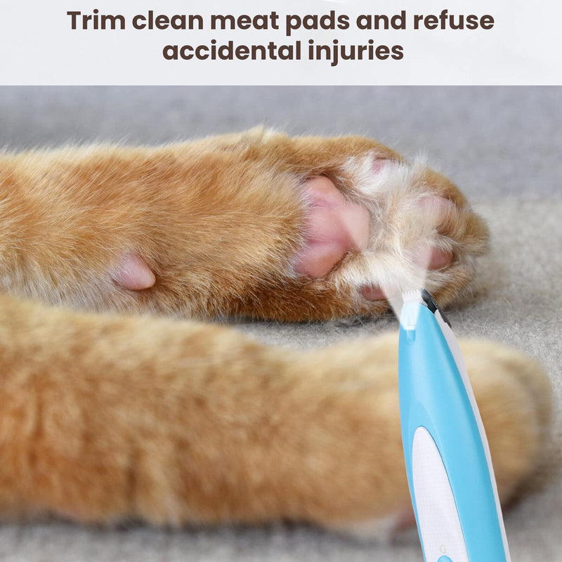 Clipper Dog Paws Quiet with LED Light and Cat Ringworm Lamp, Hair Clippers for Pets, Dog Clippers Paw Trimmer for Trimming Paw Ears Eyes Face (Blue) Blue - PawsPlanet Australia