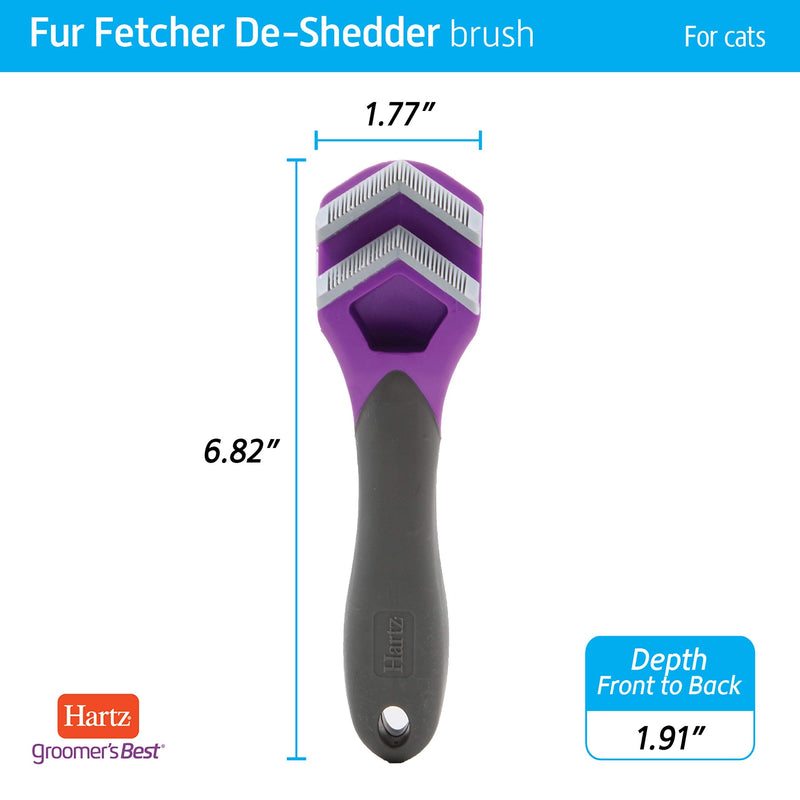 Hartz Groomer'S Best Fur Fetcher Deshedder Cat Brush, Deshedding Cat And Kitten Brush For All Sizes To Remove Loose Hair & Help Cat Shedding De-Shedder Brush Cats - PawsPlanet Australia