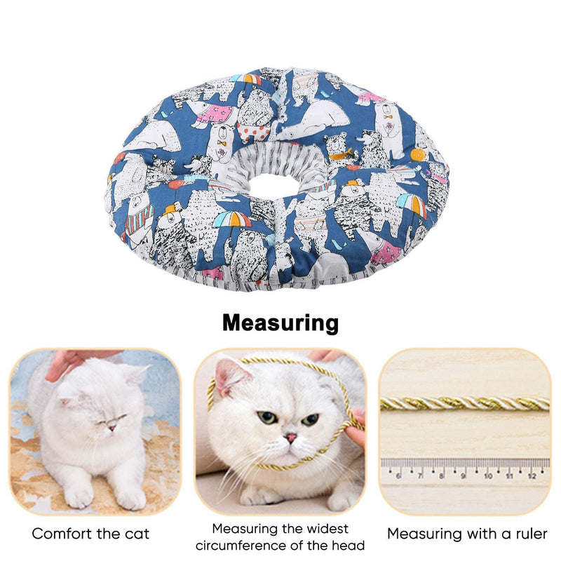 YOUTHINK Pet Recover Collar Cute and Soft Elizabethan Collars Protection Collar for Cat and Dog to Anti-licking and Protect Pet Cervical Spine Blue - PawsPlanet Australia