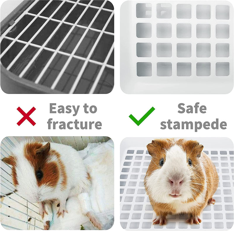 Guinea Pig Litter Pan with Grate, Small Animal Litter Box for Cage, Bunny Restroom Litter Tray Toilet Potty Trainer for Ferret Chinchilla Rat - PawsPlanet Australia