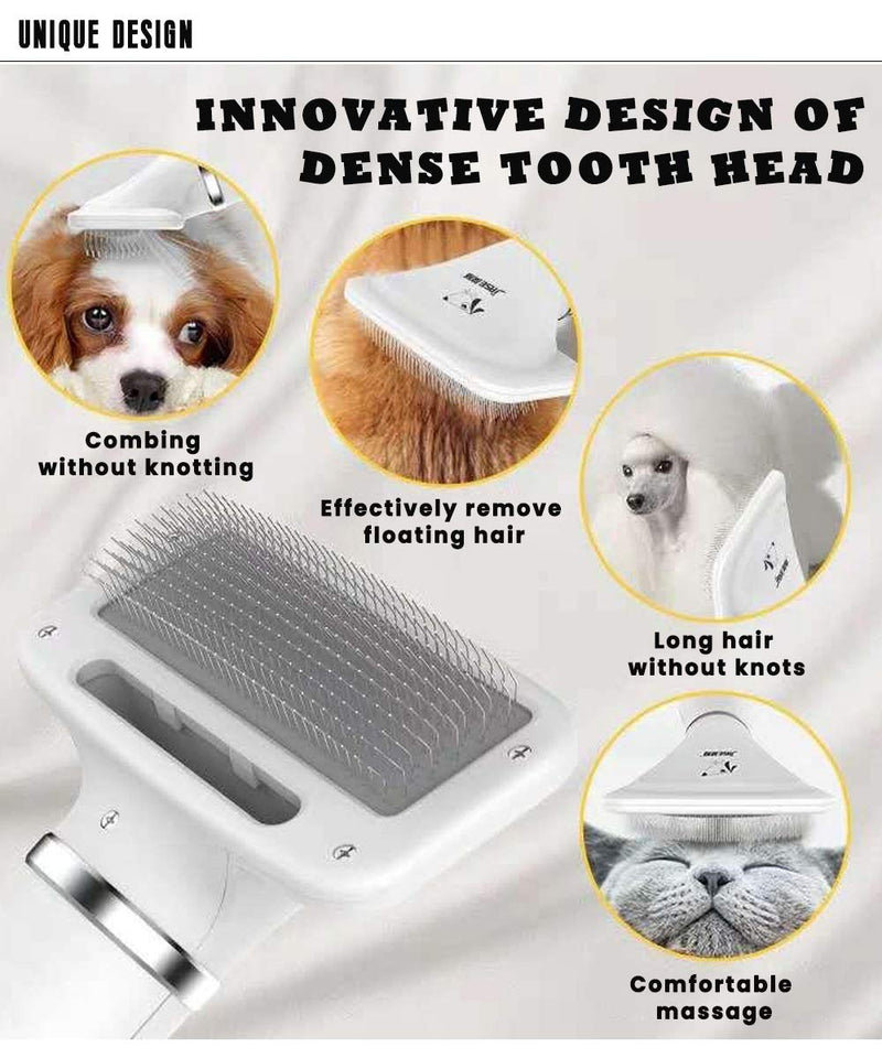 [Australia] - Pet Hair Dryer, Pet Hair Dryer Comb,Pet Grooming Hair Dryer with Comb, Adjustable Temperature and Low Noise, 2 in 1 Portable Home Pet Care for Dogs and Cats 