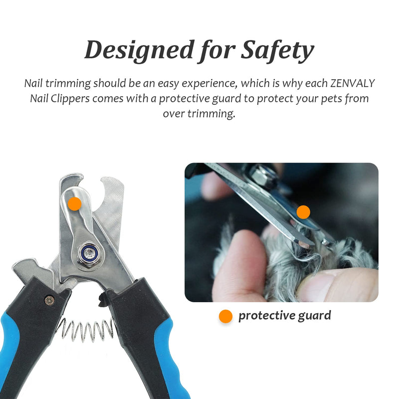 ZENVALY claw scissors for dogs and cats, dog claw trimmer with nail file, cat nail scissors with safety lock and protection, claw care for dogs, dog claw trimmer - PawsPlanet Australia