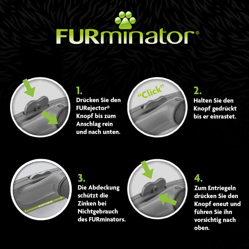 FURminator deShedding tool for small animals - small animal brush for rabbits, rodents etc. to remove the undercoat - improved design version 2.0 - PawsPlanet Australia