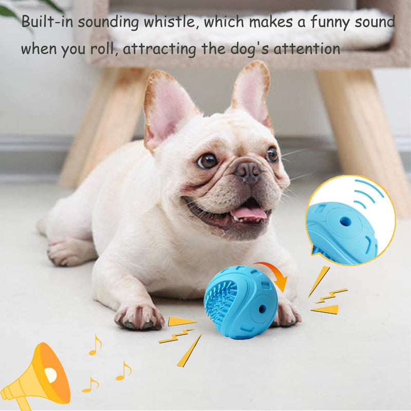 bbruriy Durable Dog Toys for Aggressive Chewers,Interactive High Elasticity Squeaky Dog Toys Ball,Indestructible Natural Rubber Molar Teeth Cleaning Dog Puzzle Toys for Dogs to Keep Them Busy Orange - PawsPlanet Australia