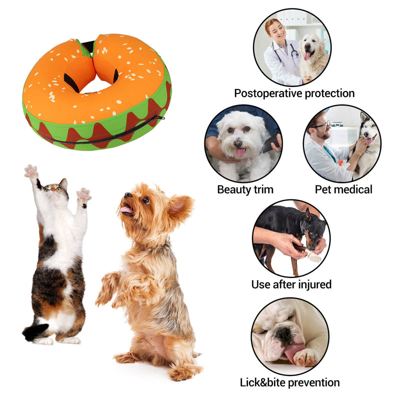 Recovery Collar for Dogs & Cats,Inflatable Dog Cone Collar, Protective Inflatable Collar for Dogs, Adjustable Pet Recovery Cone After Surgery,E-Collar Recovery Collar for Cats,Soft Dog Cone,Cute for Small Pets - PawsPlanet Australia