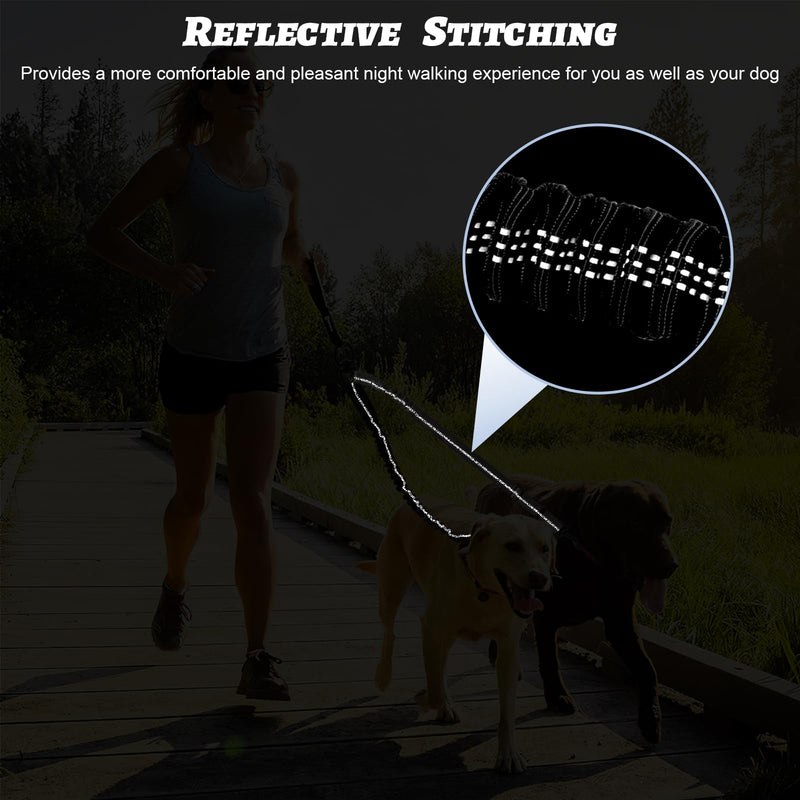 Double leashes for dogs, reflective dog leash, 360° rotatable, adjustable training leash for walking, training and jogging - PawsPlanet Australia