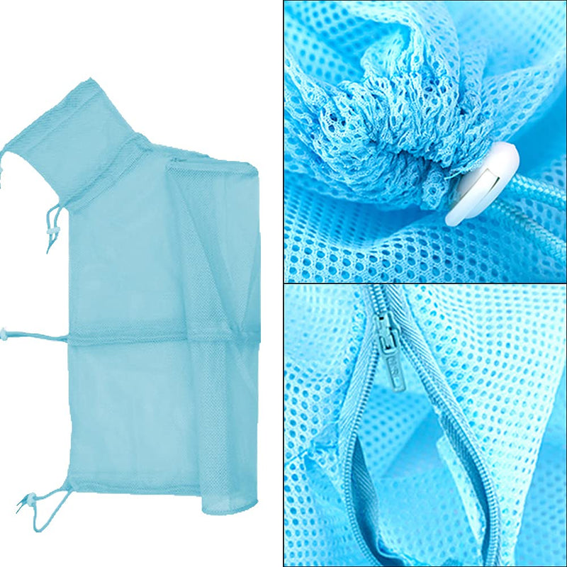 Juliyeh Cat Shower Bag, Cat Grooming Bag, Anti-bite and Anti-scratch Adjustable Shower Bag for Bathing, Nail Trimming, Ear Washing, Medication, Feeding, Blue - PawsPlanet Australia