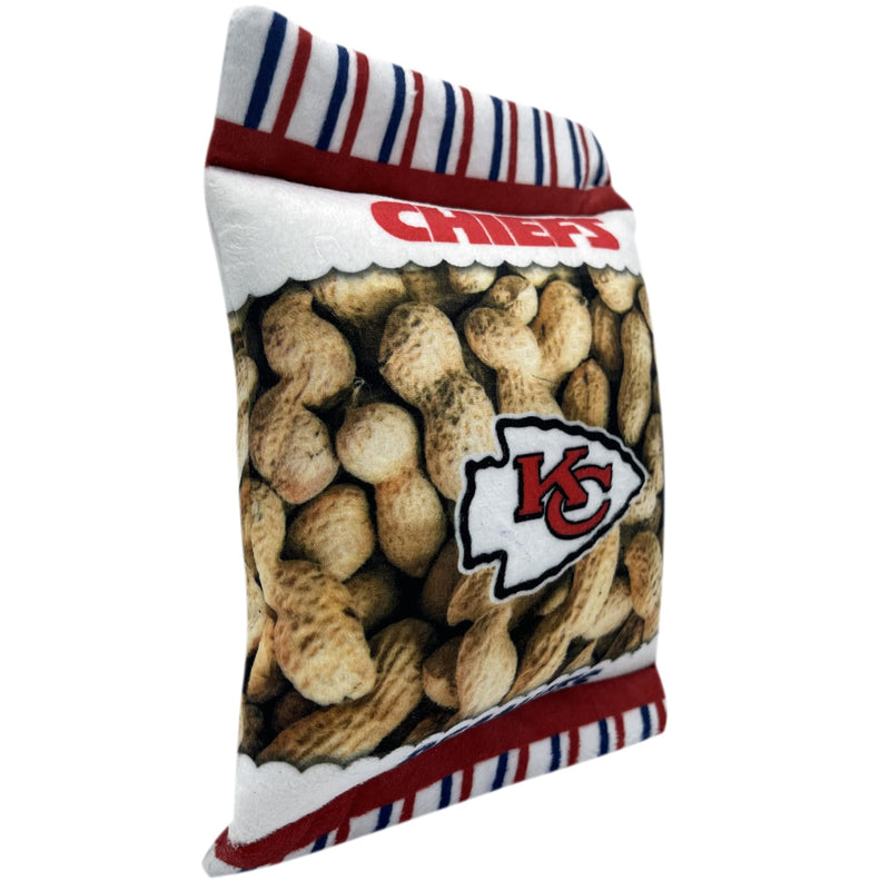 NFL Kansas City Chiefs Crinkle FINE Plush Dog & CAT Squeak Toy - Cutest Stadium Peanuts Snack Plush Toy for Dogs & Cats with Inner Squeaker & Beautiful Baseball Team Name/Logo - PawsPlanet Australia