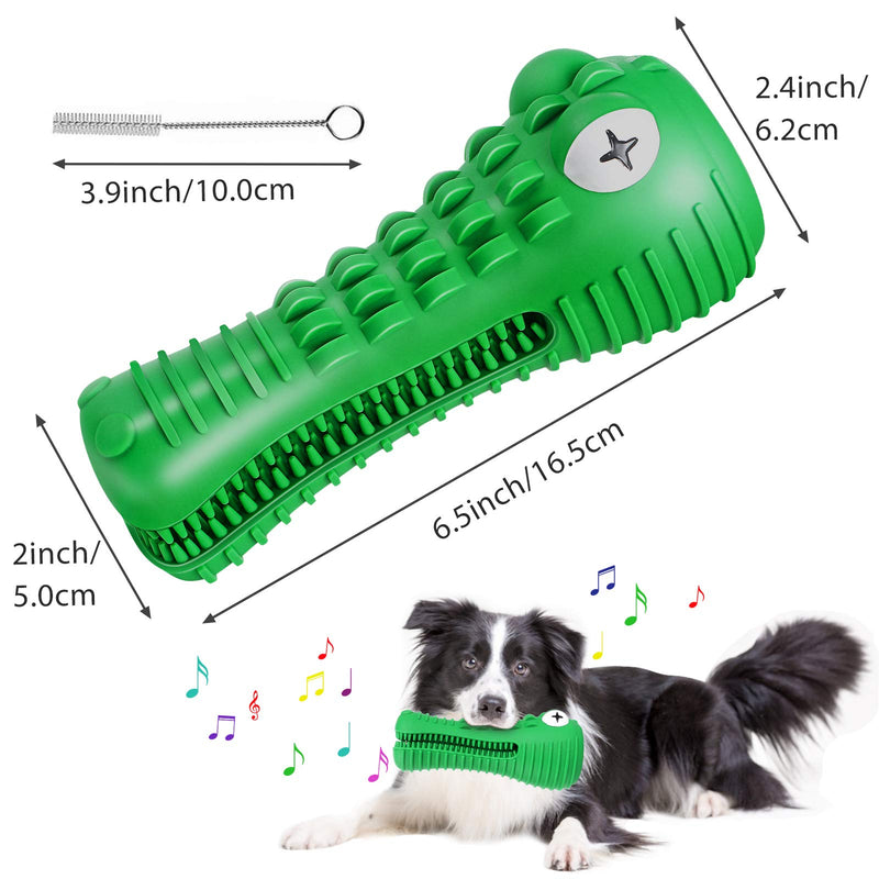 G.C Dog Chew Toys Indestructible, Squeaky Toothbrush Toy, Crocodile Interactive Tough Strong Durable Rubber Teeth Cleaning Toys for Large Medium Small Pets Doggy - PawsPlanet Australia