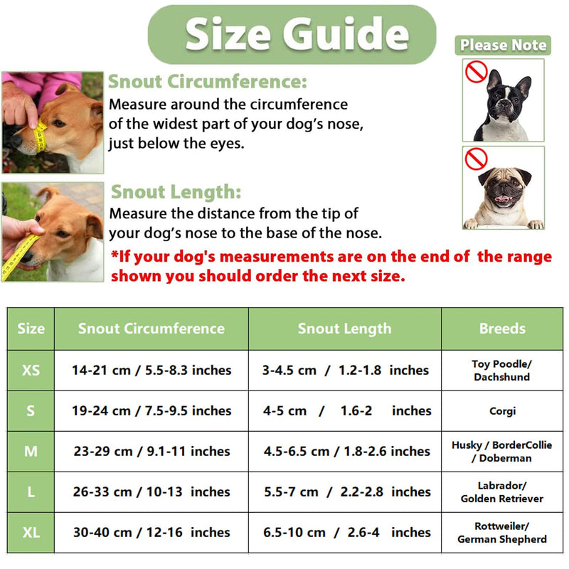 Muzzle for Large Dogs, Muzzle for Medium Dogs with Velcro Fastener, Breathable Pet Mask Dog Training, Muzzle for Small Medium Large Dogs (M) M - PawsPlanet Australia