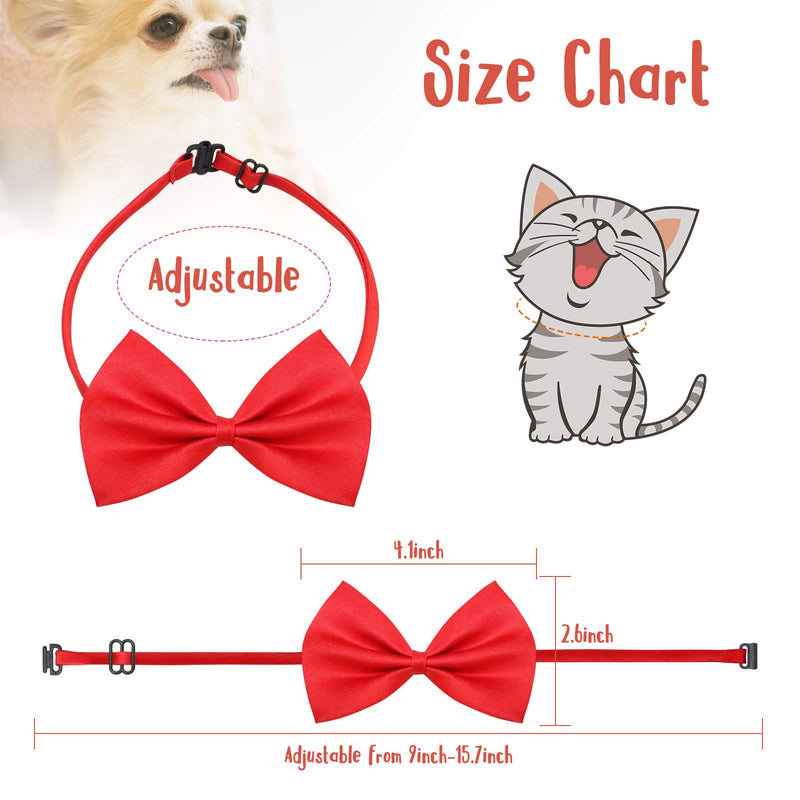 YUEPET 20pcs Pet Dog Bow Ties Collar,Adjustable Cat Bow Ties Dog Bowtie Collar Mix 20 Colors Solid Pet Collars for Small Medium Dog Cats Pets Grooming Accessories - PawsPlanet Australia