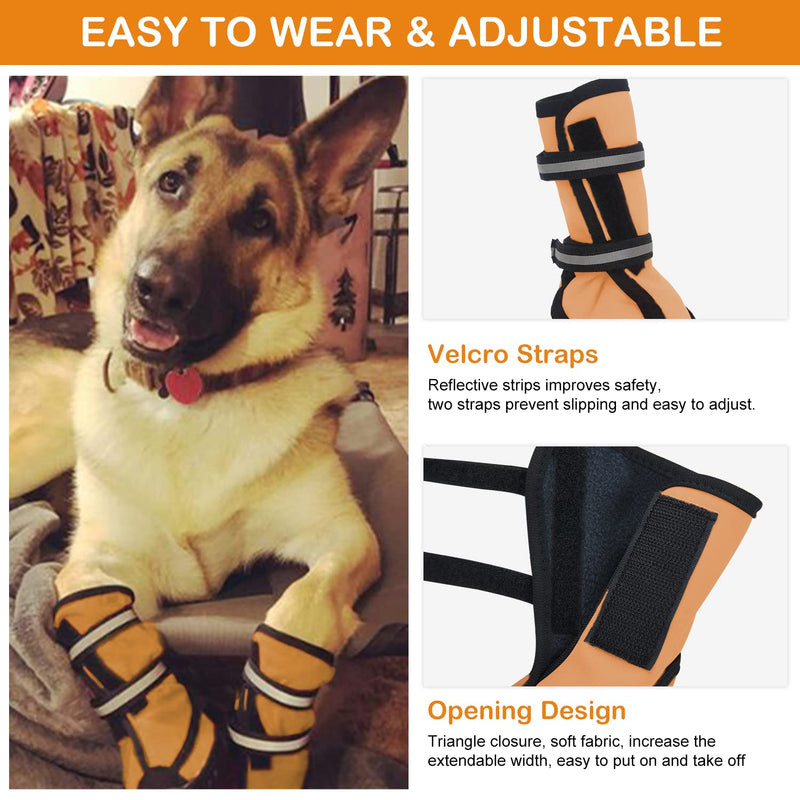 Dog Shoes for Large Dogs Medium Winter Snow Dog Booties with Adjustable Straps Rugged Anti-Slip Sole Paw - Sports Running Hiking Pet Dog Boots Protectors Comfortable Fit XS(Width 1.57in) Blue - PawsPlanet Australia