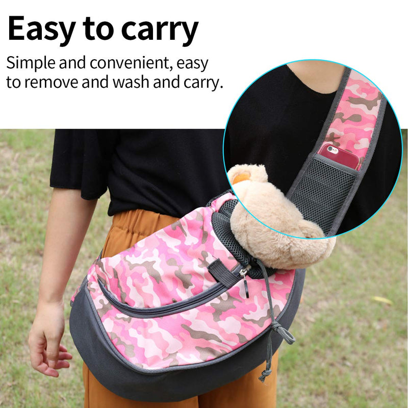 PETCUTE Dog Sling Carrier Bag Shoulder Bag for Cats and Dogs Dog Carrier Bag for Medium Dogs Black L - PawsPlanet Australia