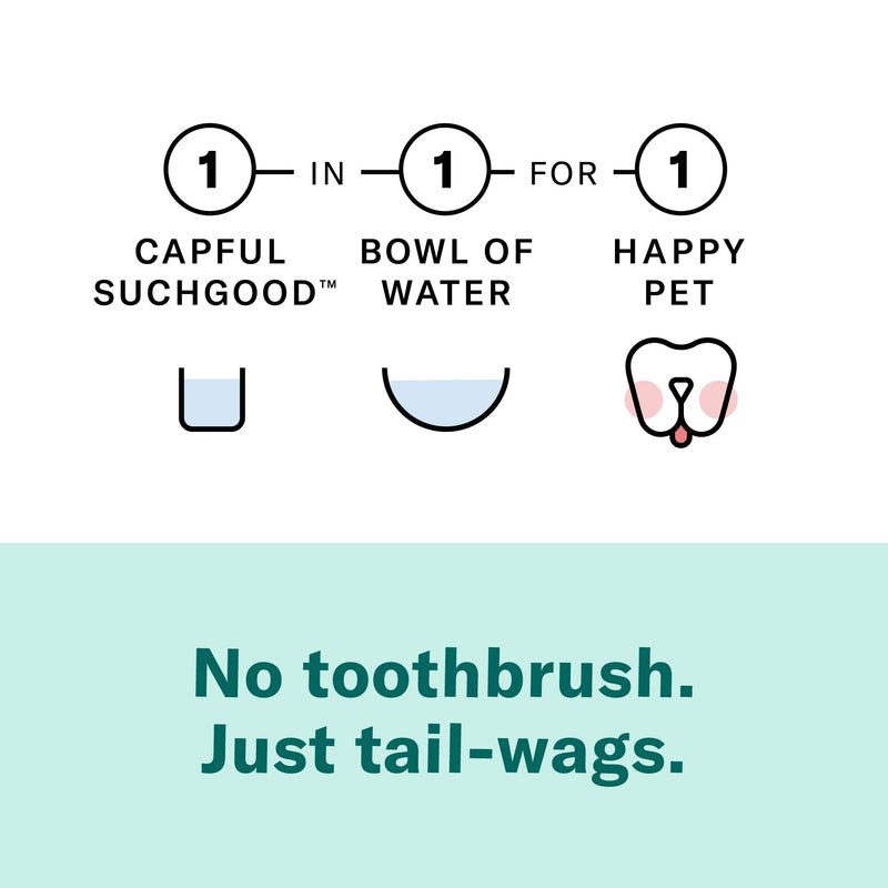 Suchgood Advanced Natural Water Additive for Pets | Powerful, Brushless Dental Care for Good Dogs and Cats | Made in The USA with Premium Ingredients for Whole Mouth Health - PawsPlanet Australia