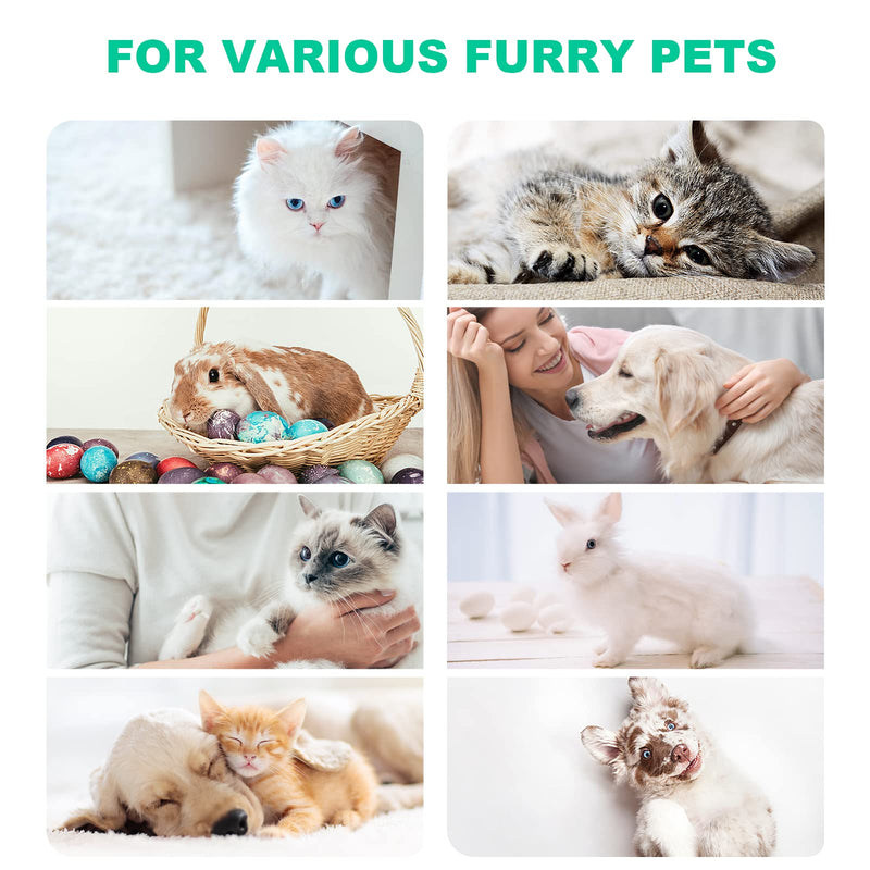 Dog brush, cat brush, dog comb, cat comb, LIUCOLI double-sided 23+12 undercoat brush dogs cats for long hair/short hair - pet undercoat brush, 96% knots and loose hair removes green + black - PawsPlanet Australia