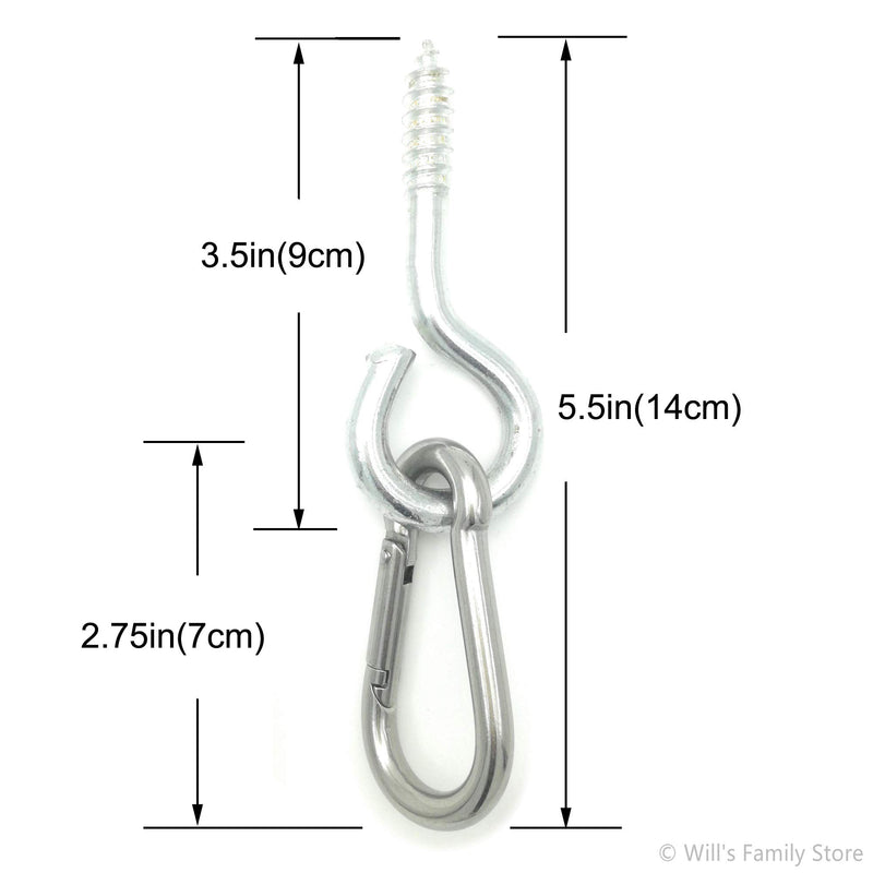 [Australia] - Will's Family Store Horse Tie-Down Stainless Steel Carabiner with Eye Screw in Zinc Plated 1 piece 
