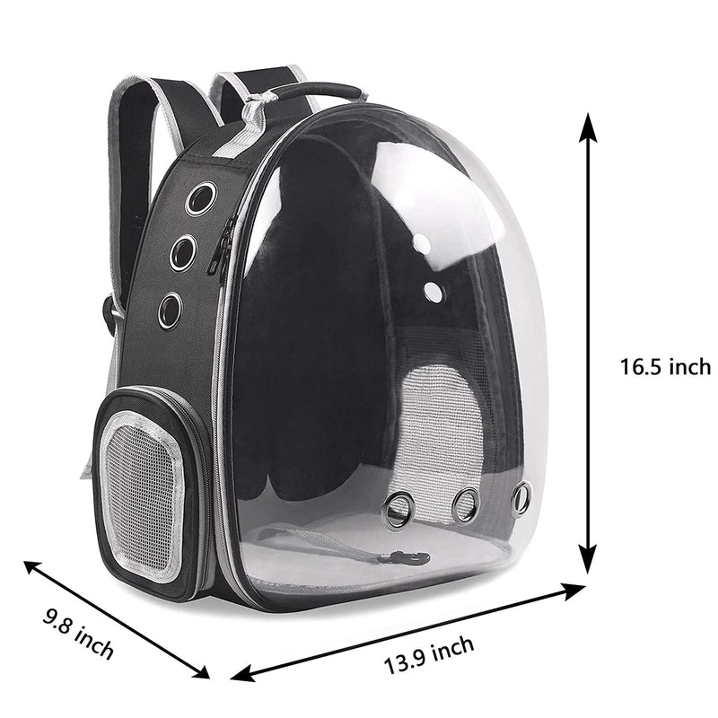 BEIKOTT Cat Backpack, Dog Backpack Carriers Bag, Pet Bubble Backpack for Small Cats Puppies Dogs Bunny, Ventilate Transparent Capsule Backpack for Travel, Hiking and Outdoor Use BK-600D - PawsPlanet Australia