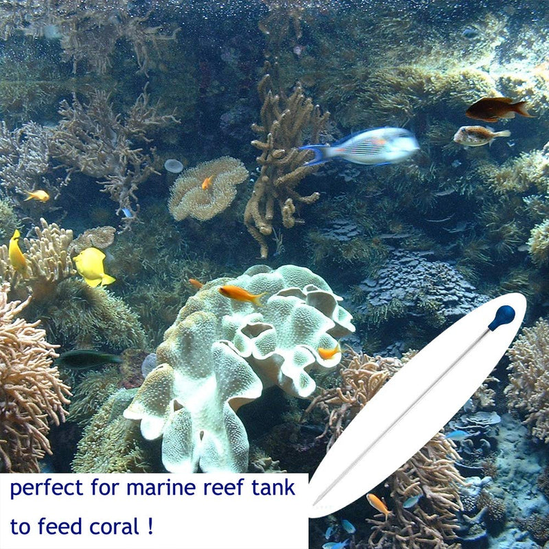 [Australia] - TESLUCK Coral SPS HPS Feeder, Long Arcylic Marine Reef Coral Aquarium Syringe Liquid Fertilizer Feeder HPS Tube for Reef/Anemones/Eels/Lionfish Other Organisms, Accurate Dispensing Spot 35cm/13.8inch 