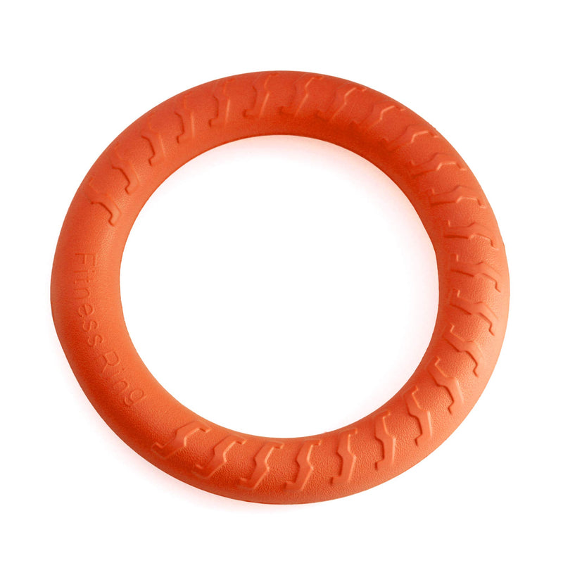 [Australia] - Dog Training Ring Fitness Tool Flying and Floatable Disc Interactive Pet Toy for Small Medium Large Dogs Small to Medium Orange 