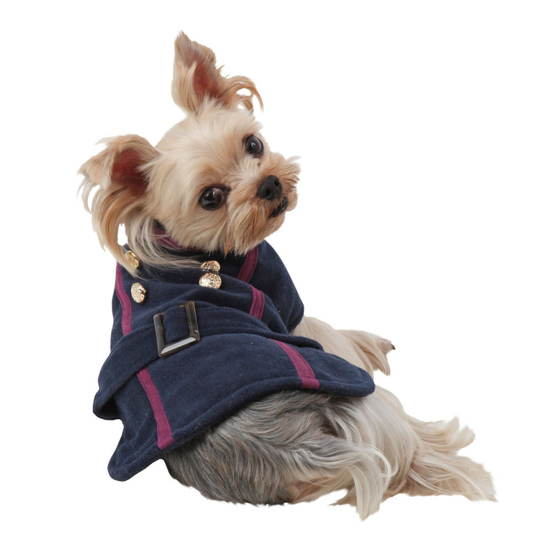 Puppia Authentic Olivia Winter Coat, Small, Navy S - PawsPlanet Australia