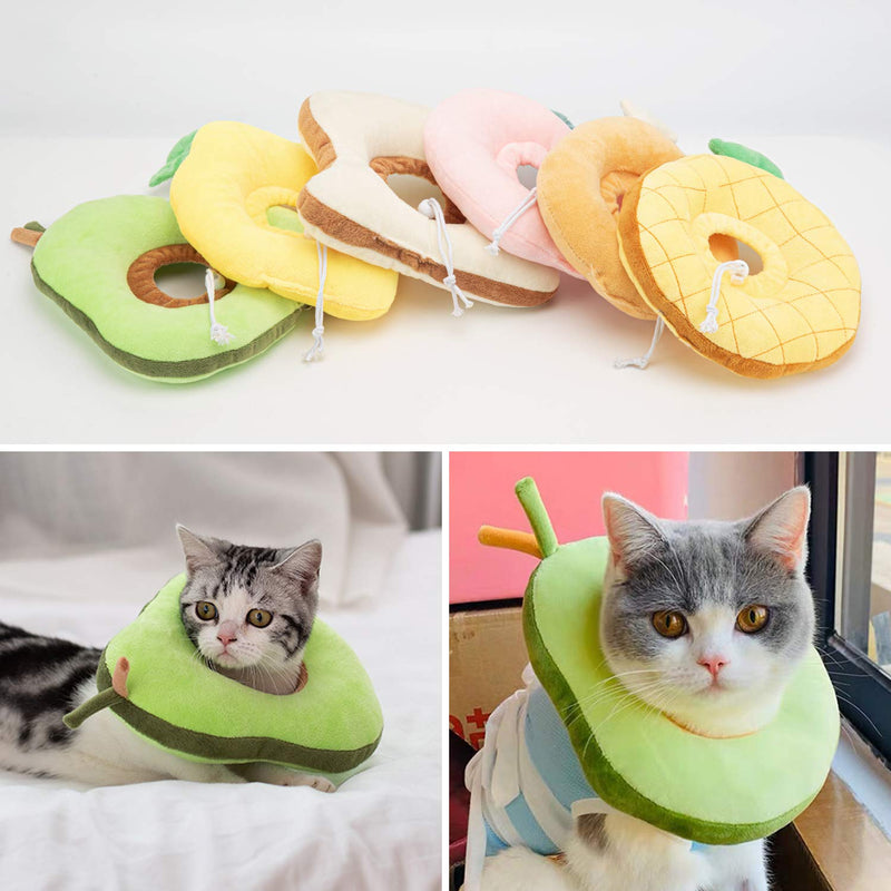 ESDMSE Adjustable Cat Recovery Collar Soft Cone for Cat’s Head Wound Healing Protective Cone After Surgery Elizabethan Collars for Pets Kitten and Small Dogs Avocado - PawsPlanet Australia