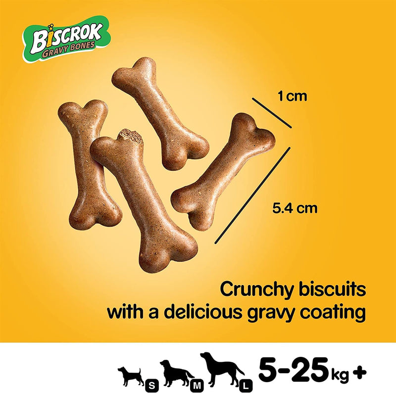 Pedigree Biscrok Gravy Bone Dog Biscuits 400g (PACK OF 4) - PawsPlanet Australia