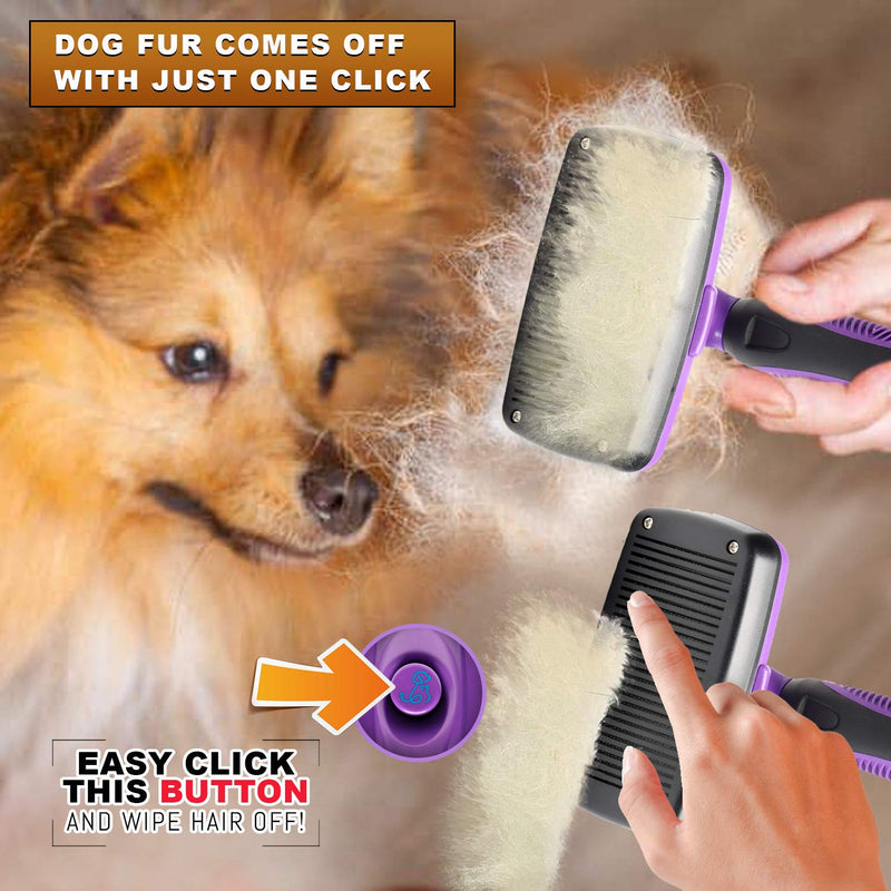 GM Pets™ Self Cleaning Grooming Brush | This is The Best Dog and Cat Brush for Shedding and Grooming | Our Pet Brushes Are Suitable for All Hair Lengths (Original) Original - PawsPlanet Australia