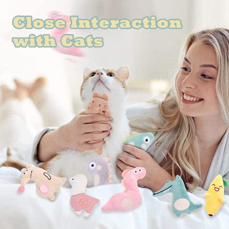 8Pcs Catnip Toys,Cat Toys for Indoor Cats,with Catnip Interactive Kitty Plush Chew Toys,Kitten Supplies,Cat Chew Toy,Cat Toys in Exquisite Packaging,Cat Teething Chew Toy with Plush Gift - PawsPlanet Australia