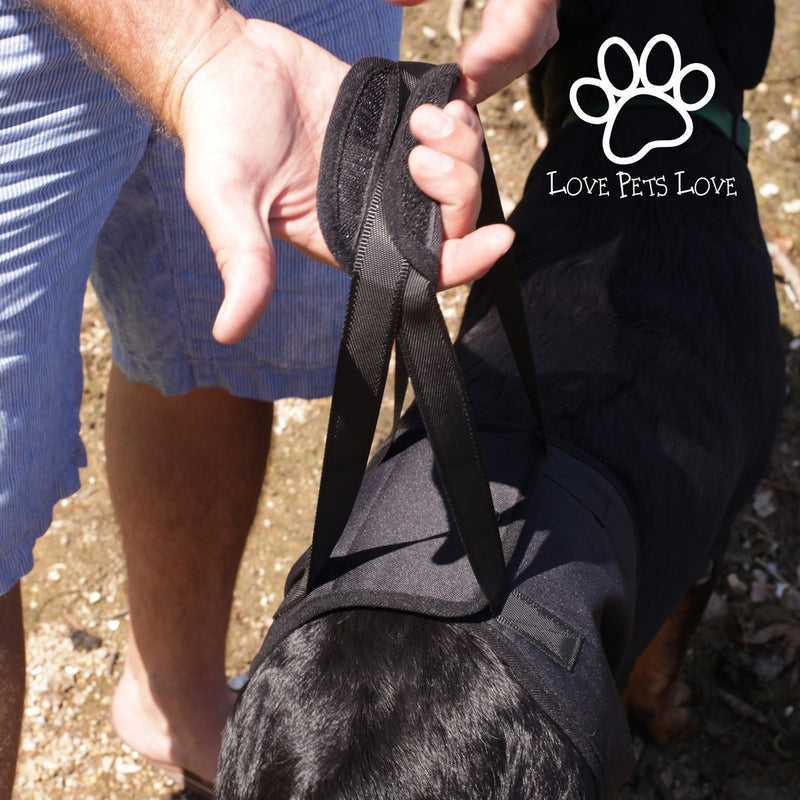 [Australia] - Love Pets Love Vet Approved Dog Lift Support Harness Canine aid. Lifting Older K9 Handle Injuries, Arthritis Weak hind Legs & Joints. Large/X-Large Breed Assist Sling Mobility & Rehabilitation X-Large Black 