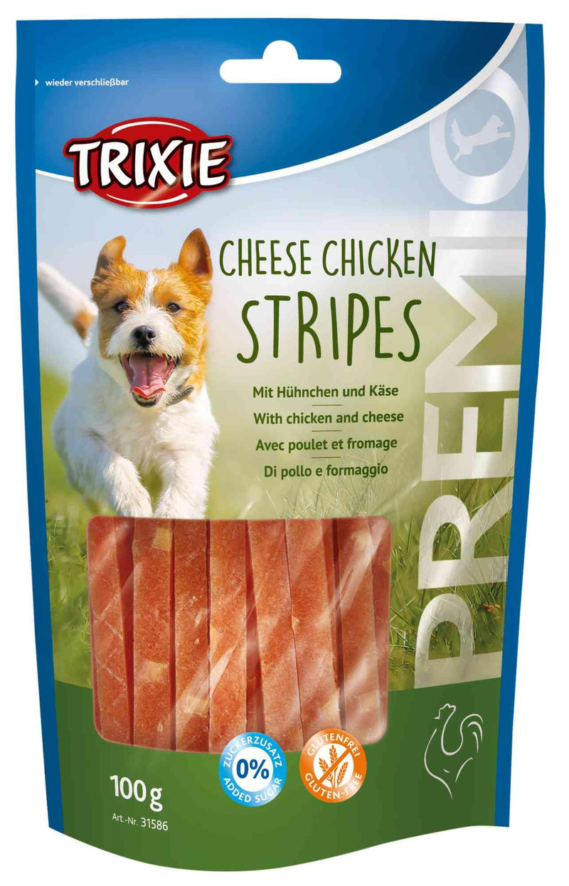 TRIXIE gluten-free cheese chicken strips "PREMIO Cheese Chicken Stripes, 100 g" - 31586 - PawsPlanet Australia