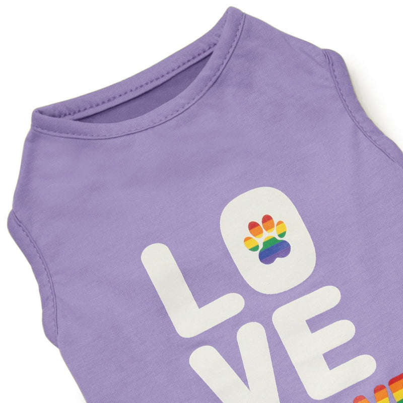 [Australia] - Zack & Zoey Love is Love UPF 40 Tank Dog Shirt Small/Medium fits 14" 