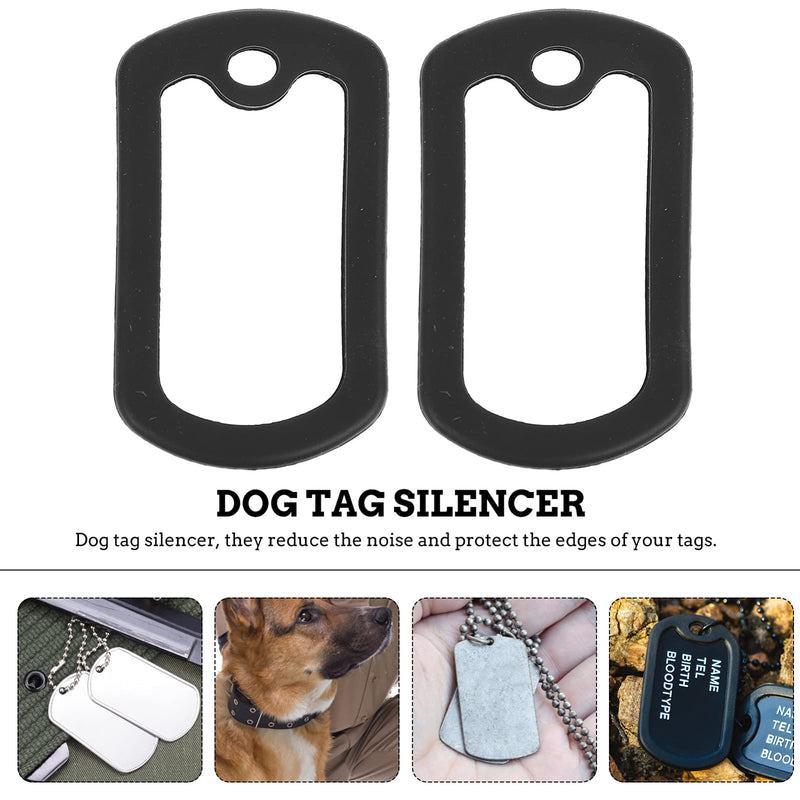 TENDYCOCO 12 Pieces Dog ID Tags Silicone Army Pet Tags Silencer Patrol Cap Cover - PawsPlanet Australia