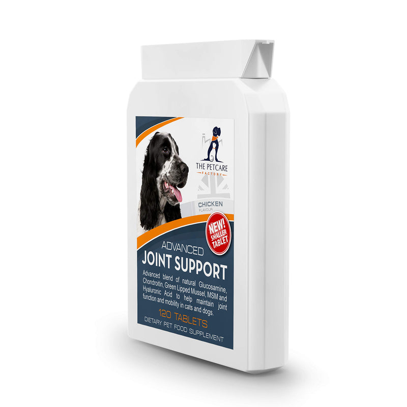 Advanced Joint Support Supplement For Dogs, With Powerful Glucosamine, Chondroitin, Green Lipped Mussel, MSM, Curcumin & Hyaluronic Acid, Human Grade Ingredients, 120 Tablets, UK Manufactured - PawsPlanet Australia