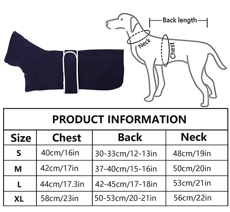 Geyecete Warm Thermal Quilted Dachshund Coat, Dog Winter Coat with Warm Fleece Lining, Outdoor Dog Apparel with Adjustable Bands for Small,Medium, Large Dog -Navy-S S Navy - PawsPlanet Australia