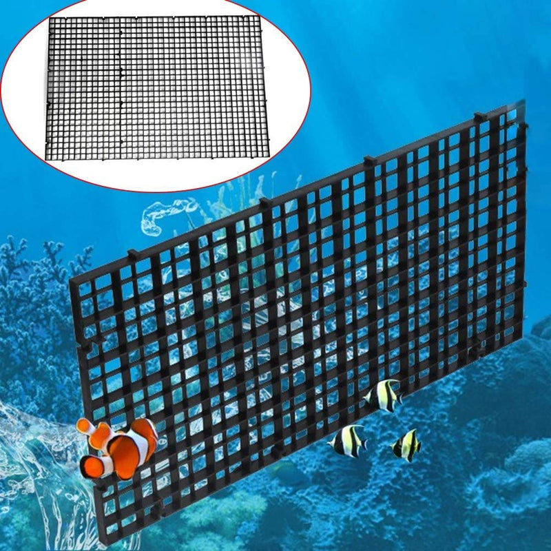 Aliyaduo 8 Pack Fish Tank Divider, Snap Together & Cutting Feature - Plastic Aquarium Divider Panel Separator - Grid Isolation Board Divider, Egg Crate Fish Tank Bottom Tray 8 Pack Black - PawsPlanet Australia