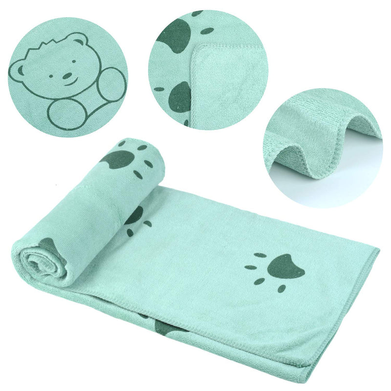 2PCS Dog Towel, Microfiber Quick Drying Dog Bath Towel, Pet Bath Towel Puppy Towel, Dog Beach Towel Dog Absorbent Towel, Cat Towel with Pet Bath Brush - PawsPlanet Australia